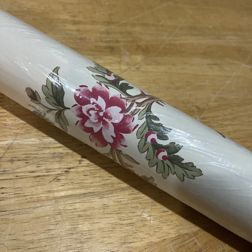 Vtg Schumacher Wallpaper Wallcovering Peony Cottage Floral 9 Yards NOS‎ Garden